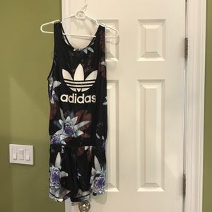 Adidas floral romper. Worn once